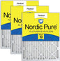 Nordic Pure 16x20x2 Pleated MERV 10 Air Filters 3 Pack by NordicPure
