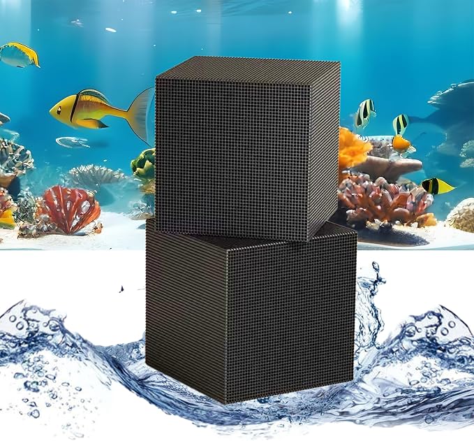 Aquarium Filter Cube with Activated Carbon – 2 Pack Reusable 2" Filter Media by Unknown