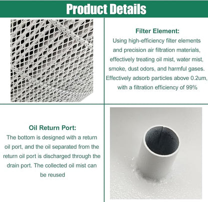 Oil Mist Collector 650-824CFM High-Efficiency Powerful Centrifugal CNC Oil Mist - Image 3