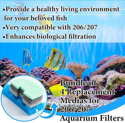 20 Pcs Aquarium Filters Replacement Filter Media Kits Compatible - Image 4