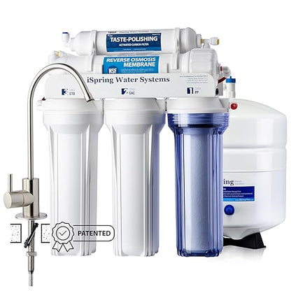 iSpring RCC7, NSF Certified, High Capacity Under Sink 5-Stage Reverse Osmosis by iSpring