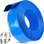 MYFAMIREA 1.5 IN x 30 FT Pool Backwash Hose Heavy Duty Drain Discharge Double by MYFAMIREA