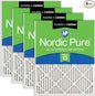 Nordic Pure 16x30x1 Pleated Air Filters MERV 13 Plus Carbon 4 Pack by NordicPure