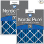 Nordic Pure 16x20x4 Pleated MERV 7 Air Filters 2 Pack by NordicPure