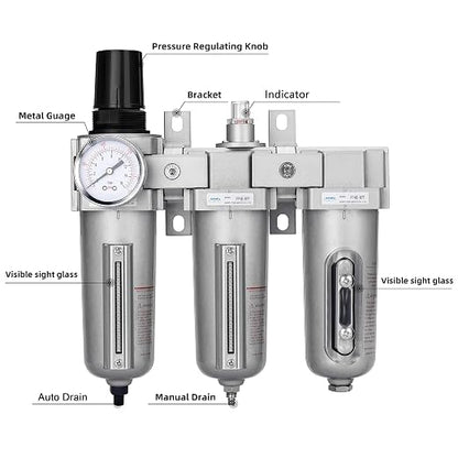 NANPU 3/4" NPT Industrial Grade 3 Stage Air Drying System - Image 2