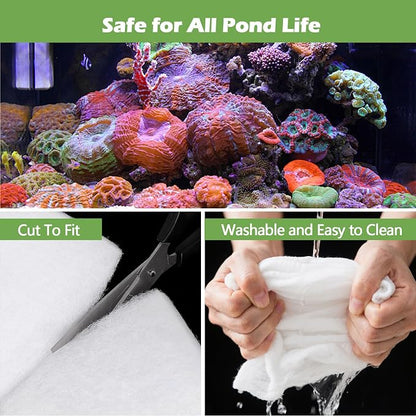 Classic Pond Filter Pad Media 12"x72"x1", 6 Ft² White Thicker Reusable - Image 5