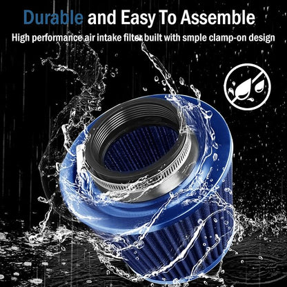 Universal Clamp-On Air Intake Filter, High Performance, Washable Filter - Image 5