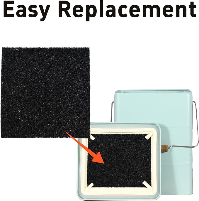 12PCS 5” Square Compost Bin Charcoal Filters, 0.4” Thick Activated Carbon - Image 6