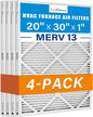 LotFancy 20x30x1 Air Filter MERV 13 4-Pack, Electrostatic Pleated HVAC Furnace by LotFancy