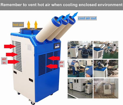 TECHTONGDA Industrial Spot Cooler Mobile Air Conditioner Outdoor Cooling - Image 2