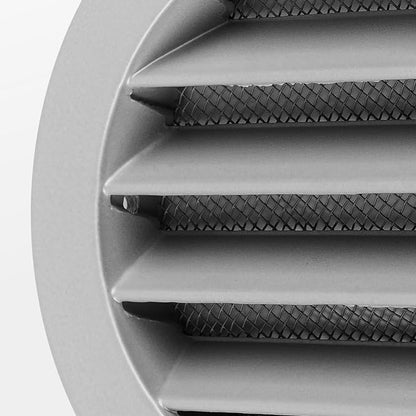 calimaero® WSGG 4" Inch Gray Round Metal Air Vent Grill Cover Flat Louver - Image 6