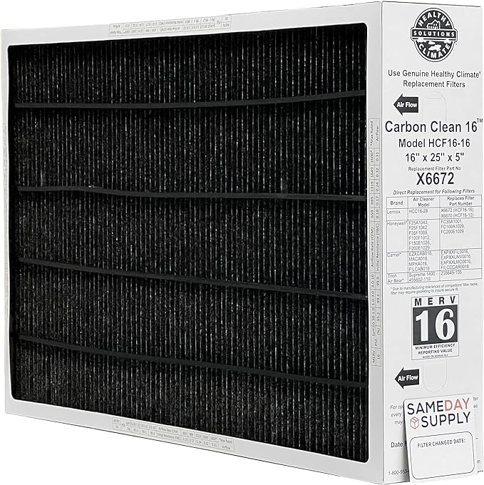 Lennox Healthy Climate Lennox X6672 16x25x5 Healthy Climate Carbon-Clean MERV by Unknown
