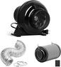 iPower 4 Inch 195 CFM Inline Fan Upgrade, Air Carbon Filter, 8 Feet Flexible by iPower