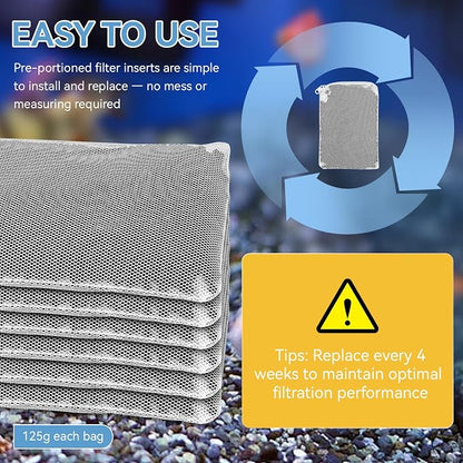 6 Pack Aquarium Activated Carbon Bags, Chemical Aquarium Filter Media, - Image 5