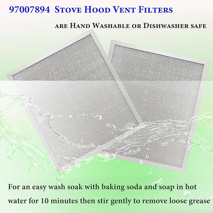 2-Pack upgraded 97007894 kitchen vent hood filter 9.9" x 11.7" x 0.38" Fit - Image 5