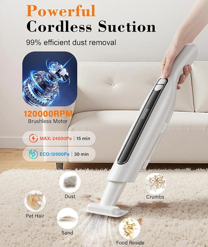 Handheld Vacuum Cordless, 24KPA High Power Car Vacuum - Image 2