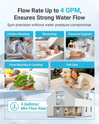 AQUA CREST AP110 5 Micron 10"x2.5" String Wound Whole House Water Filter - Image 4
