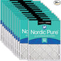 Nordic Pure 20x25x1 Pleated Air Filters MERV 14 Plus Carbon 24 Pack by NordicPure