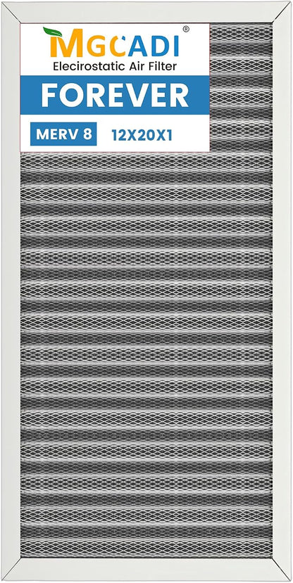 12x20x1 HVAC Furnace Air Filter, Lasts a Lifetime, the Last HVAC Filter You by MGCADI