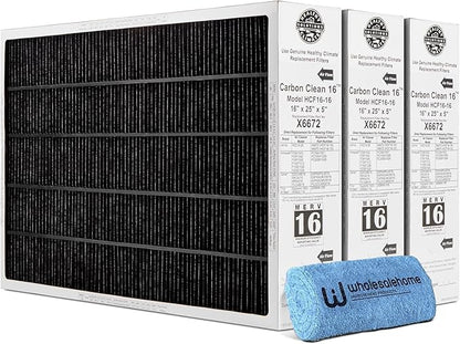 Lennox X6672 16x25x5 Furnace Filter, Lennox Healthy Climate Carbon Clean Merv by Unknown