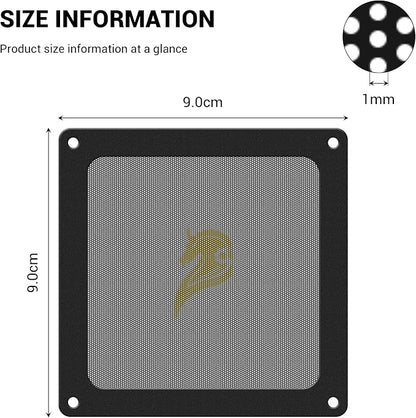 Dust Filter PC 90mm for Computer Cooler/PSU/Routers PVC 50 Mesh, Magnetic Frame - Image 3