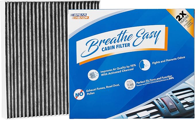 Spearhead Odor Defense Breathe Easy AC & Heater Cabin Filter | Fits Various by SPEARHEAD