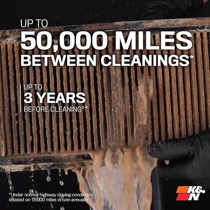 K&N Performance Diesel Dryflow Lifetime Engine Air Filter: Increase Power: - Image 5
