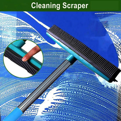 Multifunctional Broom, Telescopic Carpet Rake Rubber Pp 12.6in Brush Easy Wash - Image 2