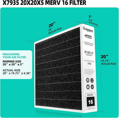 X7935 20x20x5 Air Filter MERV 16, Replacement Media - Image 4