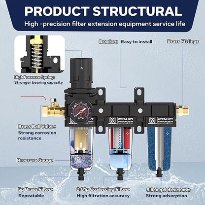 NEWPO 1/2" NPT 3 Stage Air Drying System, Air Dryer - Image 5