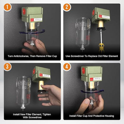 1/4 Air Pump Filter Pneumatic Water Trap - Image 6