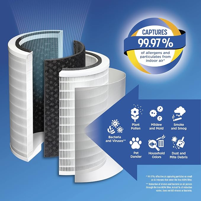 Clorox Large Room Air Purifier True HEPA Replacement Filter, 500 Sq. Ft. - Image 2