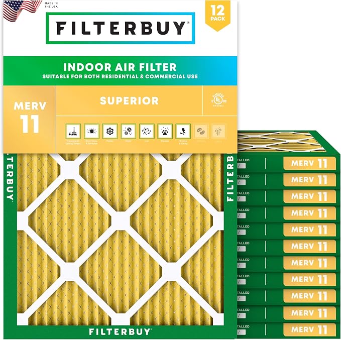 Filterbuy 16x22.25x1 Air Filter MERV 11 Superior Pet & Allergy Defense by Filterbuy