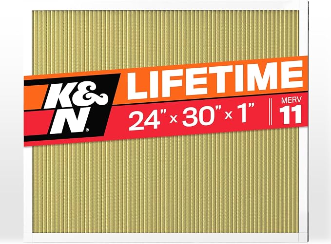 K&N 24x30x1 HVAC Furnace Air Filter, Lasts a Lifetime, Merv 11, the Last HVAC by KNEngineeringInc