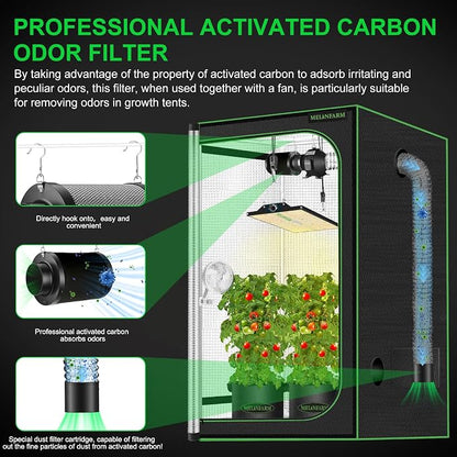 MELONFARM 4 Inch Air Carbon Filter Smelliness Control - Image 2