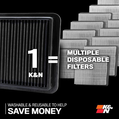 K&N Performance Diesel Dryflow Lifetime Engine Air Filter: Increase Power: - Image 6