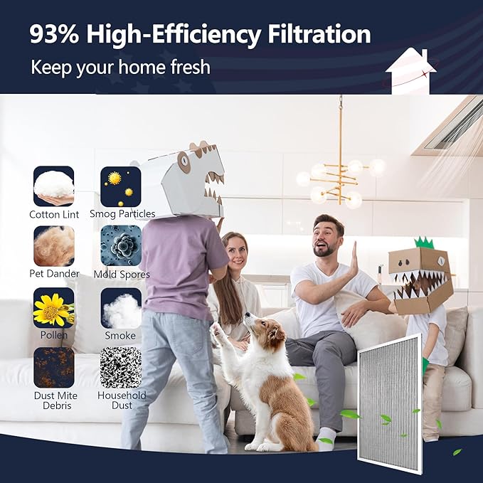 20x24x1 Electrostatic Air Filter, MERV 8 Washable & Reusable Aluminum AC/HVAC - Image 7