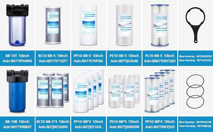 Geekpure 10 Inch String Wound PP Sediment Replacement Filter Cartridge - Image 5
