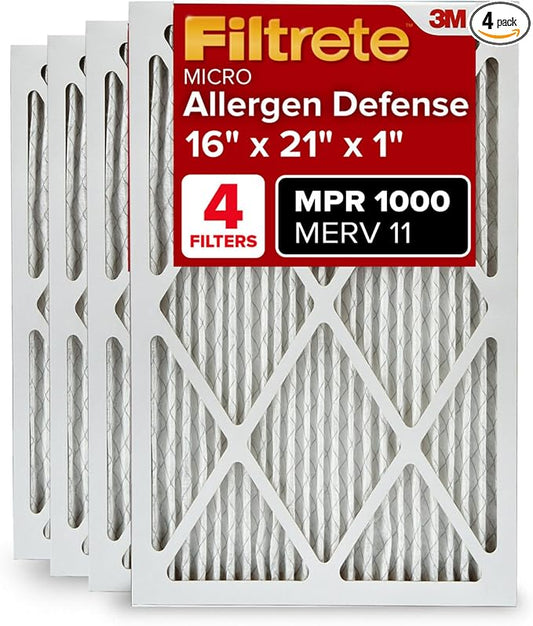 Filtrete 16x21x1 AC Furnace Air Filter, MERV 11, MPR 1000, Micro Allergen by Filtrete