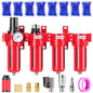 TAILONZ PNEUMATIC 0-150PSI 1/4 Inch NPT Red Industrial Grade 4 Stage Air Drying by TAILONZPNEUMATIC