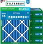 Filterbuy 20x25x4 Air Filter MERV 13 Optimal Smoke & Allergy Defense, by Filterbuy