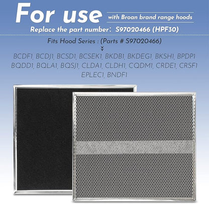 Upgrade HPF30 Charcoal Range Hood Non-Ducted Filter, - Image 4