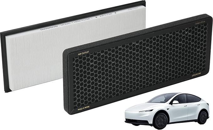 Tesla Model Y Front Trunk HEPA Carbon Air Filters Kit by SNOWOOW