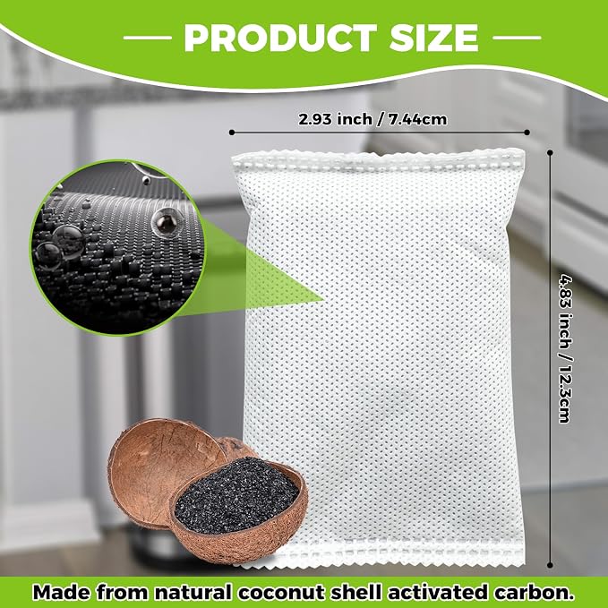 10-Pack Activated Charcoal Odor Absorber Filter Refills Compatible - Image 7