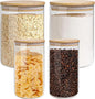 Glass Storage Jars Set Elegant Containers by EQEYBRAND
