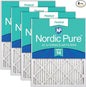 Nordic Pure 16x30x1 Pleated MERV 14 Air Filters 4 Pack by NordicPure