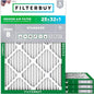 Filterbuy 25x32x1 Air Filter MERV 8 Essential Dust & Allergy Defense, by Filterbuy