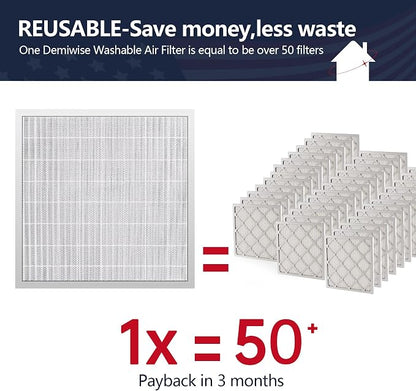 20x20x4 Washable Electrostatic Air Filter, MERV 8 Aluminum AC/HVAC Furnace - Image 2