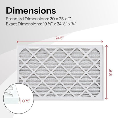 20x25x1 Air Filter by AIRx Filters MERV 11 Pleated Furnace Filter HVAC AC - Image 3