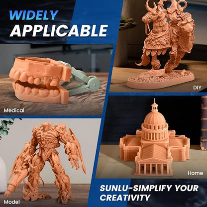 SUNLU 10K Red Wax 3D Printer Resin, High Precision 405nm UV-Curing Resin - Image 8